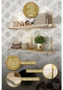 Resim Bino Banyo Rafı Gold Paslanmaz Banyo Düzenleyici 