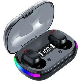 Resim Siyah K10 Fone Bluetooth Kulaklık İçin Kablosuz Kulaklıklar Xiaomi Led Ekran Kulakiçi Mic Kablosuz Bluetooth Kulaklık İle 
