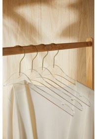 Resim Ocean Home Textile 4'lü Şeffaf Akrilik Giysi Askısı 21.5 x 38.5 x 1 cm 