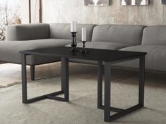 Resim Wood'n Love Ada Premium Metal Ayaklı Orta Sehpa - Siyah \u002F Siyah 