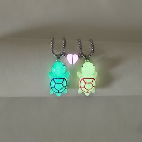 Resim 2 adet Parlak Kalp Kaplumbağa Çifti Kadınlar için Şık Hediye Mücevherleri Seti 