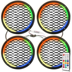 Resim Midrange Kapağı Neon Pixel Ledli Animasyonlu 20CM 4 Adet 