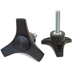 Resim Ptc3801050 Plastik Yıldız Tutamak 3 Kollu Civatalı Çap:80Mm 