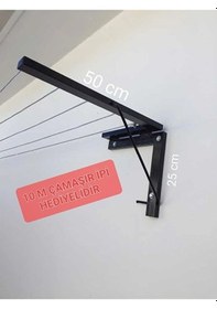 Resim Çamaşır Kurutmalık Katlanır Metal Çamaşır Askılığı Beyaz 