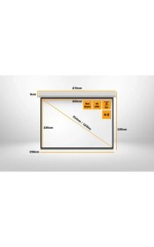 Resim LiteOut LO250M 250x190 cm Motorlu Beyaz Standart Projeksiyon Perdesi (Kumanda Dahil) 