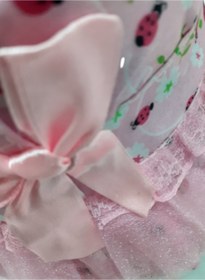 Resim Kardelen Butik Denizli Uğur Böcekli Bebe Fötr Kova Şapka ( 2-4 Yaş ) ( Pembe ) 