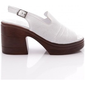 Resim Dgn 55 Kadin Yandan Bağlamali Sandalet Beyaz 