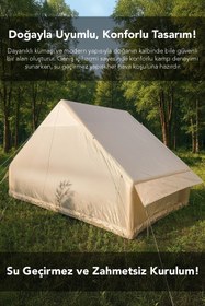 Resim Meleni Home Tek Kapılı 6 Kişilik Kamp Çadırı - 4 Mevsim Su Geçirmez Şişme Kamp Çadırı 300x210 cm 