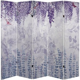 Resim dbsanat Kelebekler ve Doğa Temalı Özel Tasarım Paravan Room Divider 180 x 200 cm 
