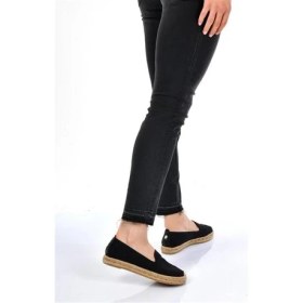 Resim Su Espadril Bionda Siyah Kadın Düz Espadril 