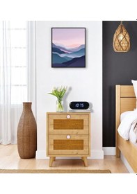 Resim Floradesign Bali Bohem Jüt 2 Çekmeceli Komodin Meşe 