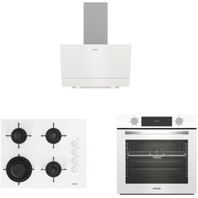 Resim Altus ALA 322 W Fırın 189 DW Ocak 510 W Davlumbaz Beyaz Ankastre Set 