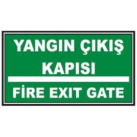 Resim Fosforlu Yangın Çıkış Kapısı- Fire Exit Levhası - Fotolümenli (552043605) 