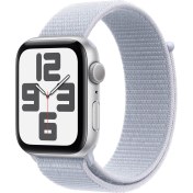Resim Apple Watch SE GPS, 40 mm Gümüş Rengi Alüminyum Kasa ve Bulut Mavisi Spor Loop 