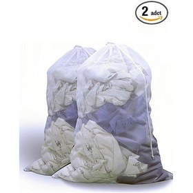 Resim Büzgülü Çamaşır Yıkama Filesi 2'li Set 40x60 Cm Dayanıklı Koruyucu Çamaşır Torbası Tr Diğer 