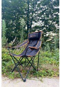 Resim 153camp0315 Rox Camping Katlanır Siyah Kamp Sandalyesi Konforlu 