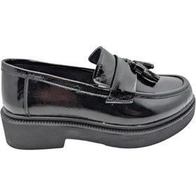 Resim ÇİĞDEM KUNDURA Tabya - 1005 | Kadın Hakiki Deri Ortopedik Kalın Taban Oxford Ayakkabı 