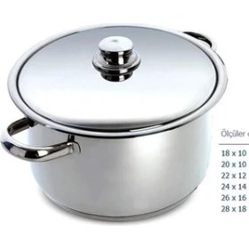 Resim Gülsan Mg 22 Mega Derin Çelik Tencere 4 lt 22 x 12 cm 