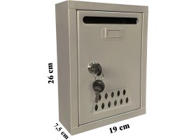 Resim Veta Metal Posta Kutusu 1'li Gri 