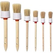 Resim Neevoyu 6'lı Doğal Yaban Domuzu Tüyü Detay Fırça Seti - Tekerlek, Motor, İç/dis, Havalandırma Kanalları Temizliği 