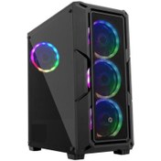Resim 650 W Kasa FC-9430G 80+ RGB Fan Mesh Siyah Frisby
