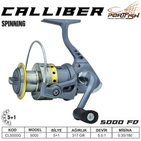 Resim Portfish Calliber 5000 Fd Olta Makinası 2+1 Bb - Gri 
