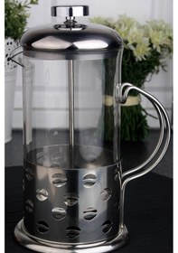 Resim Nishev Filtre Kahve Ve Bitki Çayı Demliği French Press 350 ML Gri 