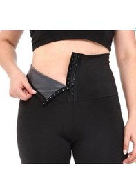 Resim Profesyonel Garantili Sauna Yağ Yakan Yüksek Bel Agraflı , Üründür. Siyah 