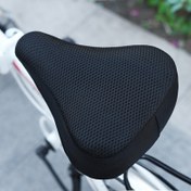 Resim 1 adet Ergonomik Bisiklet Sele Yastık Kılıfı - Nefes Alabilen 3D Tasarım ile Şok Emme, Tüm Sezon Konforu, Yol Bisikleti için Dayanıklı Siyah Oturma Kapağı, Kolay Kurulumlu Cinsiyetsiz Yetişkin Bisiklet Aksesuarı, Bisiklet Aksesuarları 