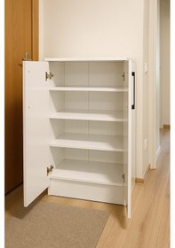 Resim Gizli Bölmeli Ayakkabılık Beyaz 