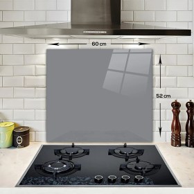 Resim Decorita Düz Renk - Gri | Cam Ocak Arkası Koruyucu | 52cm x 60cm 