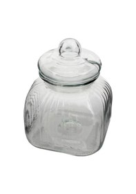Resim Cam Bakliyat Kavanozu Vakumlu Cam Kapaklı 2,5 Litre Şeffaf 