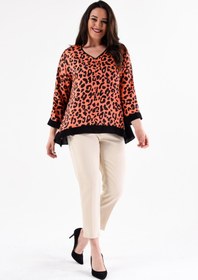 Resim Javelin Collection SATEN RENKLİ LEOLARLI TUNİK 