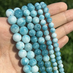 Resim 6mm/8mm/10mm Doğal Larimar Taş Boncuklar - Tropikal Okyanus Mavisi-Mor Gradyan, Pürüzsüz Parlak Yüzeyli Ara Boncuklar, Takı Yapımı için, Plaj Düğünü, Günlük ve Resmi Etkinlikler - DIY Kolye, Bileklik, Küpe - Kadın Hediyesi Fikri, El Yapımı Takı Malzemeleri, El Sanatları Tutkunları İçin 