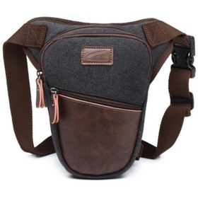 Resim CACTİVE Kanvas Siyah Erkek Motorcu ve Bacak Çantası SMK08 C1291 