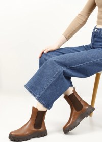 Resim Gönderi R Kadın Taba Floter Kauçuk Taban Hakiki Deri Chelsea Bot Gkzb13452411 Taba Floter 