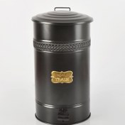 Resim Metal Pedallı Mutfak Banyo 16 litre Çöp Kovası Siyah 
