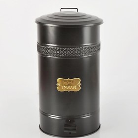 Resim Metal Pedallı Mutfak Banyo 30 litre Çöp Kovası Siyah 
