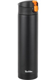 Resim Tantitoni Mat Siyah Paslanmaz Çelik Termos 450 Ml-8214ms 