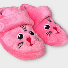 Resim Liger Kız Çocuk Cırtlı Kaydırmaz Taban Anaokulu Kreş Ev Ayakkabısı Panduf PEMBE 