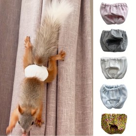 Resim Yeniden Kullanılabilir Bebek Bezi - Ayarlanabilir Köpek, Tavşan, Hamster ve Küçük-Orta Boy Evcil Hayvanlar İçin - Kolay Değiştirilebilir & Sızdırmaz Koruma Özellikli Yıkanabilir Emici Bez Pantolon - Pastel Renkler (Pembe, Gri, Mavi, Çiçek Deseni), Sevimli Hayvan Giysisi, Dayanıklı Pet Kıyafeti, Evde Evcil Hayvan Bakımı, Nefes Alabilen Malzeme, Hamster Ebeveynleri 
