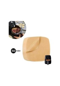 Resim Tek Kullanımlık Hava Yağ Geçirmez Yapışmaz Air Fryer & Fritöz Pişirme Kağıdı 50 Adet 