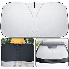 Resim Lasonstiges 140 80 Cm 240 T Katlanır Güneş Şemsiyesi Araba Güneşlik Çocuk Cam Kapağı Uv Araba Cam Koruyucu Tam Kapsama Ile 