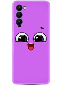 Resim TECNO Camon 18 Premier Kılıf Silikon Desen Özel Seri Purple Sweety 1717 