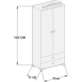 Resim Patiko Patikobabysun 2 Kapılı Dolap 