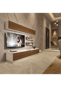 Resim Decoraktiv Eko 5b Slm Std Tv Ünitesi Tv Sehpası Beyaz - Ceviz 
