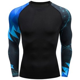 Resim Snapbuyerkek Spor Rashguard - Kaplumbağa Boyunlu Hızlı Kuruma Vücut Geliştirme Gömleği Chınagreen Green 