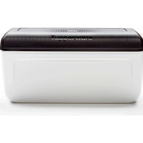 Resim Tupperware Yoğunlaşma Kontrollü Küçük Boy Beyaz Siyah Kapaklı Servis Tipi Ekmek Kutusu 