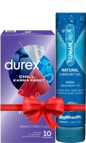 Resim Durex Chill Prezervatif 10'lu + Humanlife Doğal Kayganlaştırıcı Jel 125 ML 