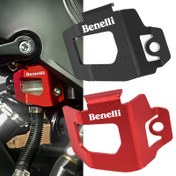 Resim Benelli 752S, TNT 302S, BN302 & Leoncino 250 için Premium Alüminyum Arka Fren Sıvısı Rezervuar Koruyucu - Siyah/Gümüş/Kırmızı CNC İşlenmiş Koruyucu Kapak 